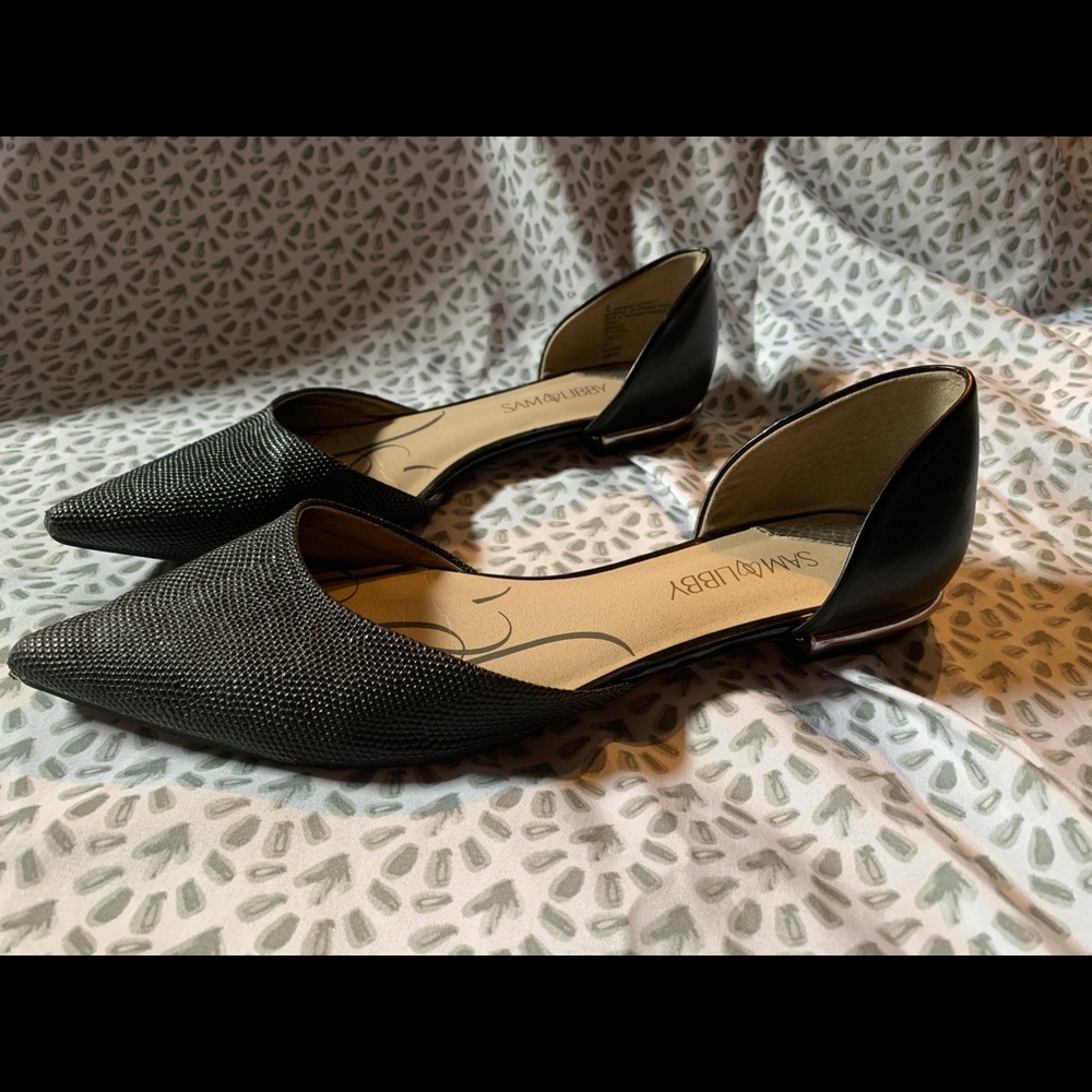 Fabulous Flats with Silver Heel Detail